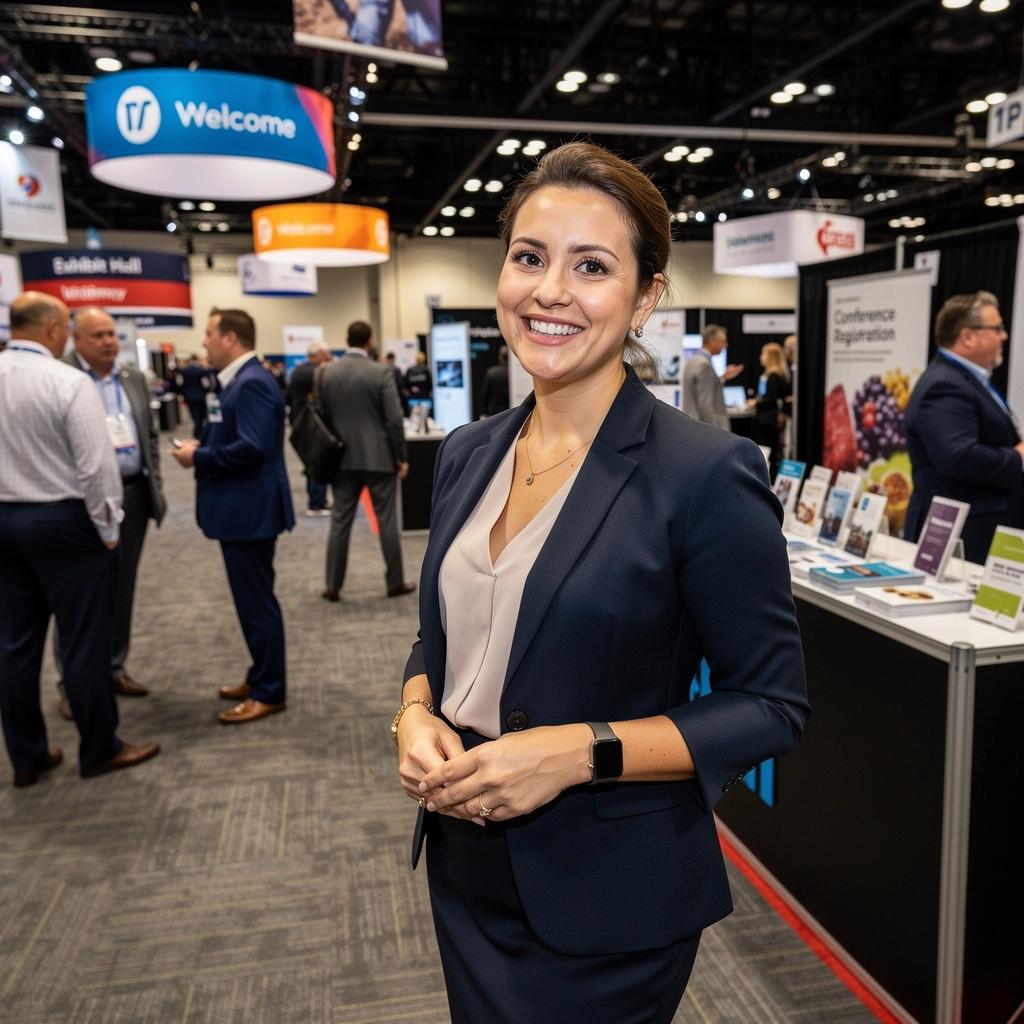 A marketing team collaborating around a table covered with campaign materials and promotional items.